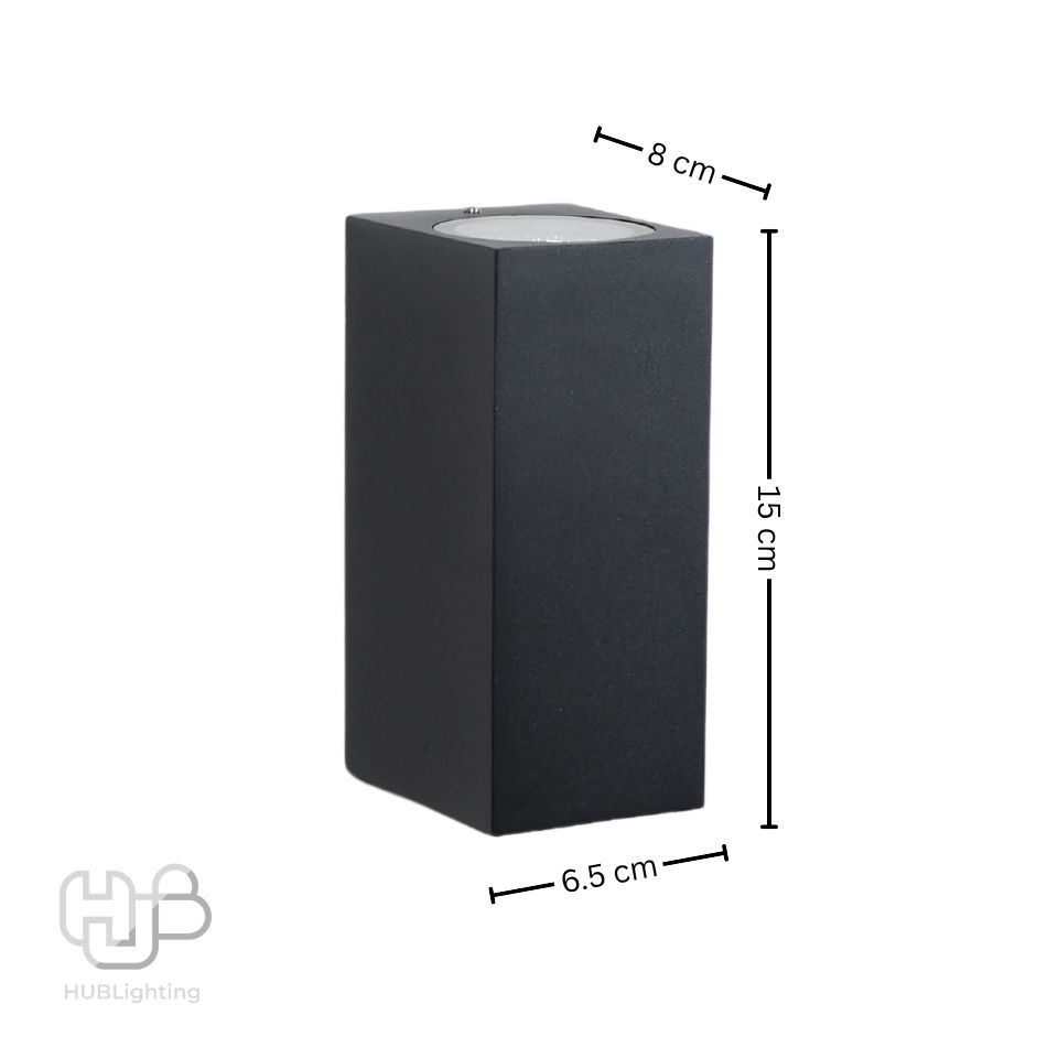 โคมไฟผนังภายนอก 1003 BK ดำ 2x GU10 HUB LIGHTING