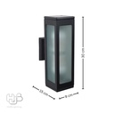 โคมไฟผนังภายนอก A0202 BK ดำ HUB LIGHTING