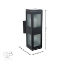 โคมไฟผนังภายนอก A0205 BK ดำ HUB LIGHTING