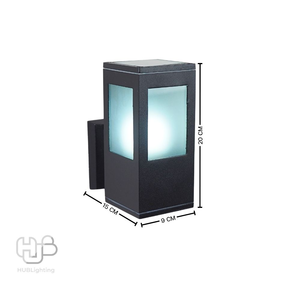 โคมไฟผนังภายนอก A0206 BK ดำ HUB LIGHTING