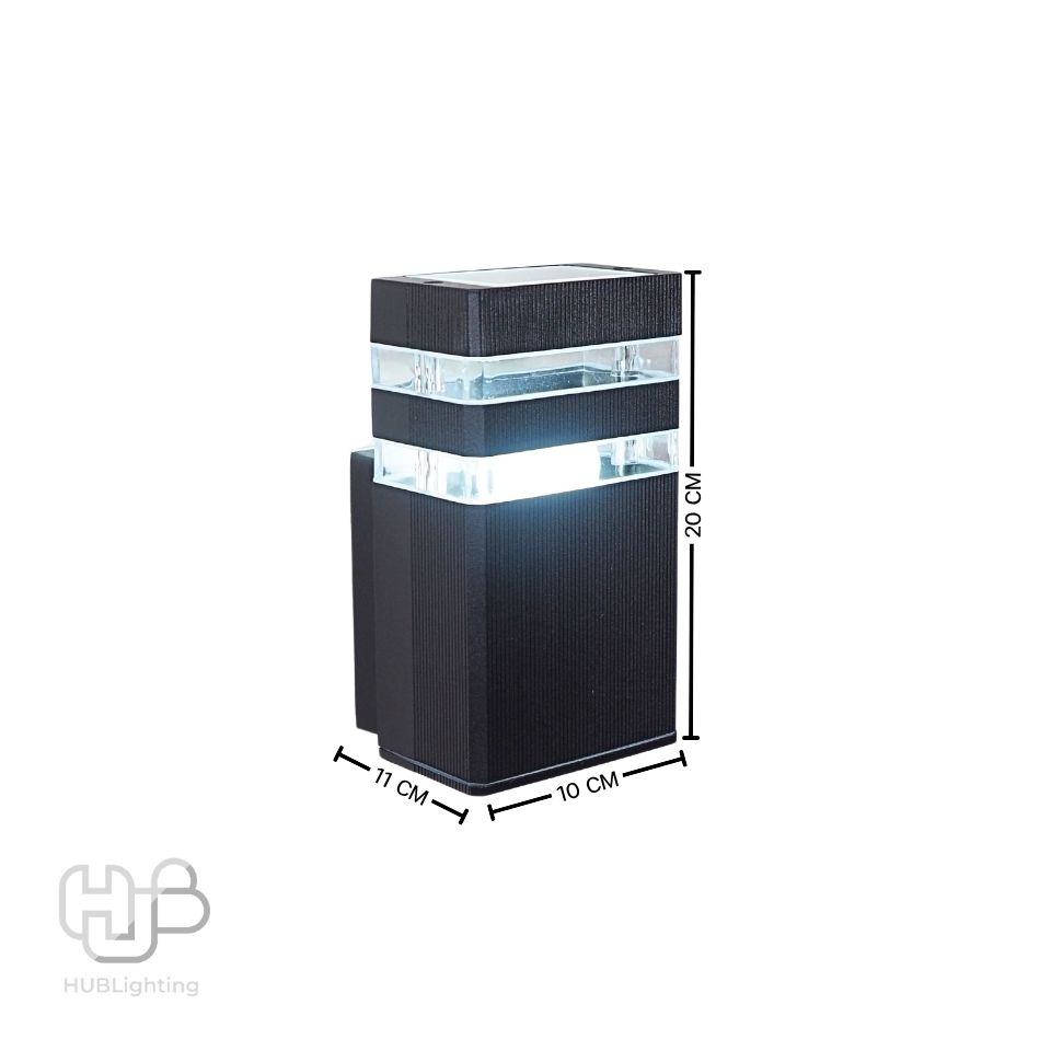 โคมไฟผนังภายนอก A0304 BK ดำ HUB LIGHTING