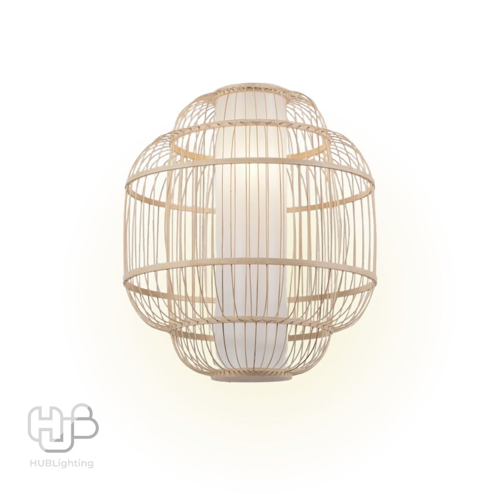 โคมไฟเพดาน PENDENT เดี่ยว C-7125 BAMBOO E27 ไม้ HUB LIGHTING