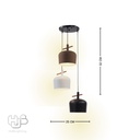 โคมไฟเพดาน PENDENT ช่อ 7025/3 BK+WH+BR (250x320) HUB LIGHTING