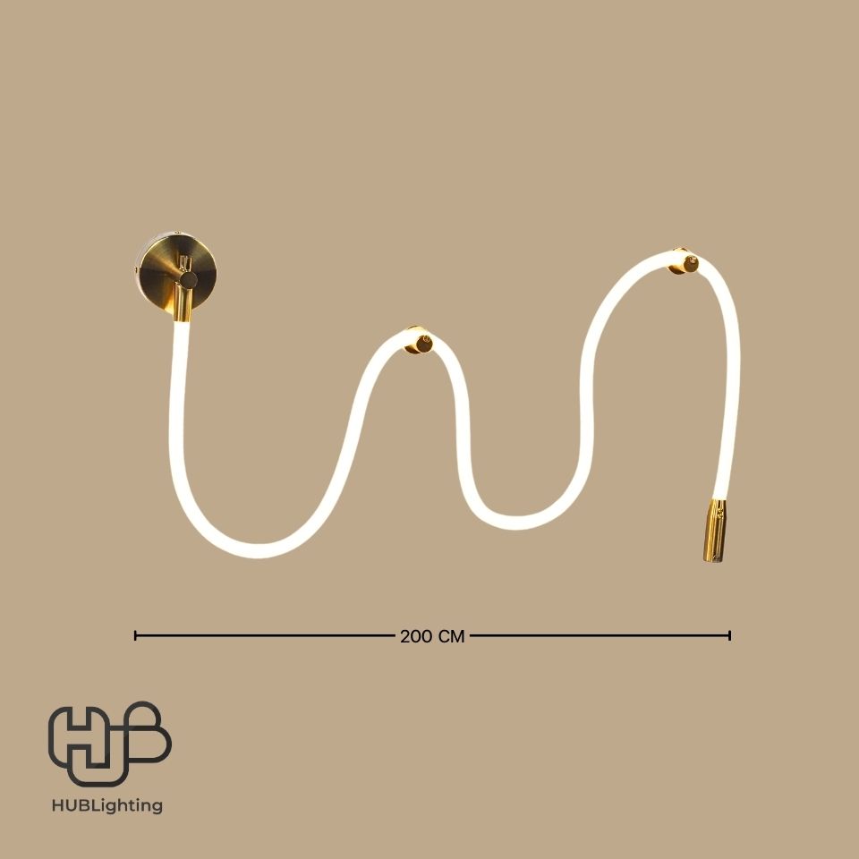 โคมไฟผนังภายใน 20017-2M-GD Warmwhite 3000K HUB LIGHTING