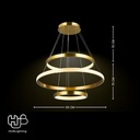 โคมไฟเพดาน PENDENT LED D230224/3A BRASS+CLEAR (400+600+800) HUB LIGHTING