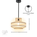 โคมไฟเพดาน PENDENT เดี่ยว C-5393 BAMBOO E27 ไม้ HUB LIGHTING