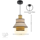 โคมไฟเพดาน PENDENT เดี่ยว G-124 RATTAN E27 ไม้ HUB LIGHTING