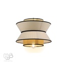 โคมไฟเพดาน PENDENT เดี่ยว G-125 RATTAN E27 ไม้ HUB LIGHTING