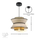 โคมไฟเพดาน PENDENT เดี่ยว G-125 RATTAN E27 ไม้ HUB LIGHTING