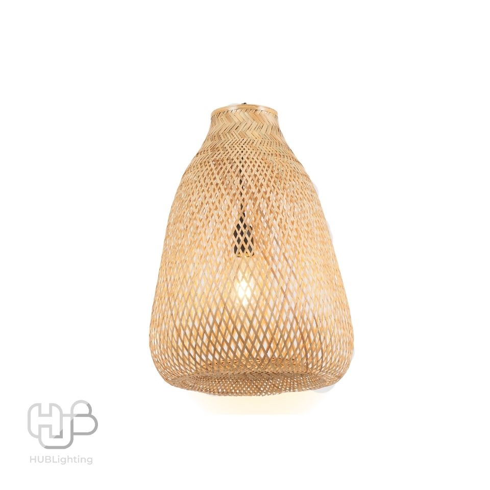 โคมไฟเพดาน PENDENT เดี่ยว C-5391 BAMBOO E27 ไม้ HUB LIGHTING