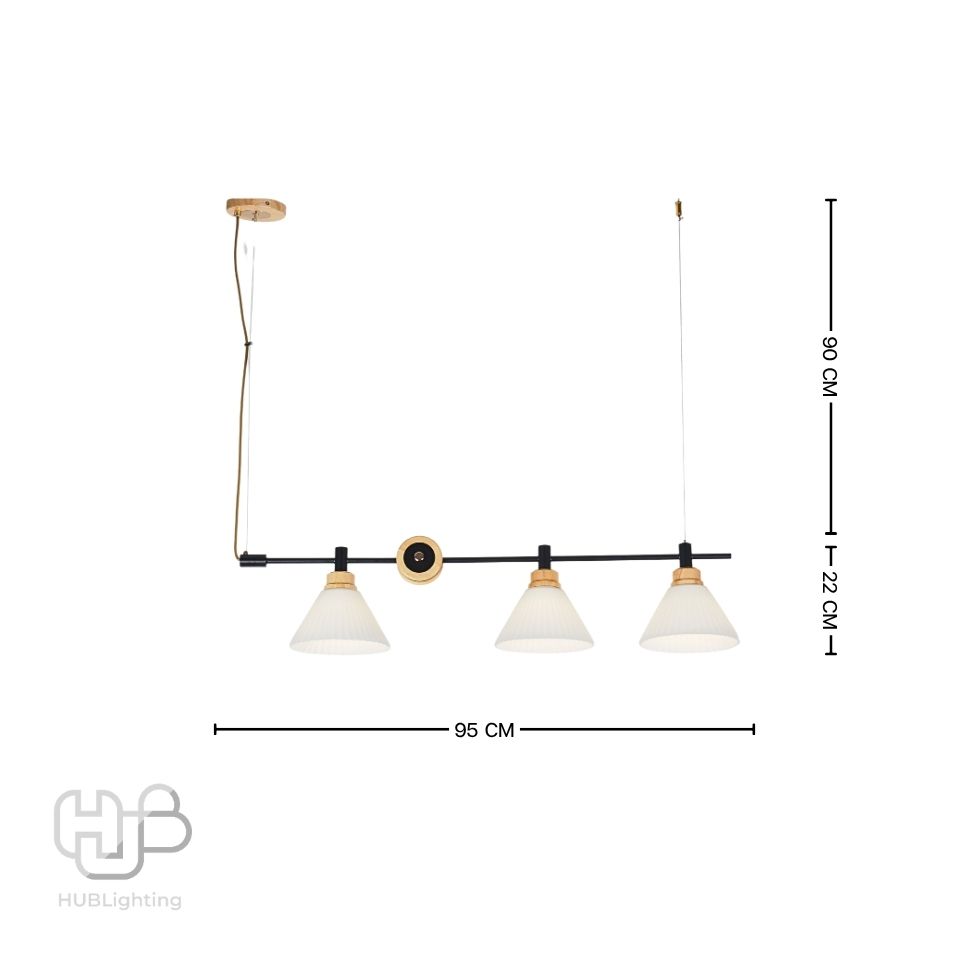 โคมไฟเพดาน PENDENT 3 ช่อ BM7286-3 E27 HUB LIGHTING