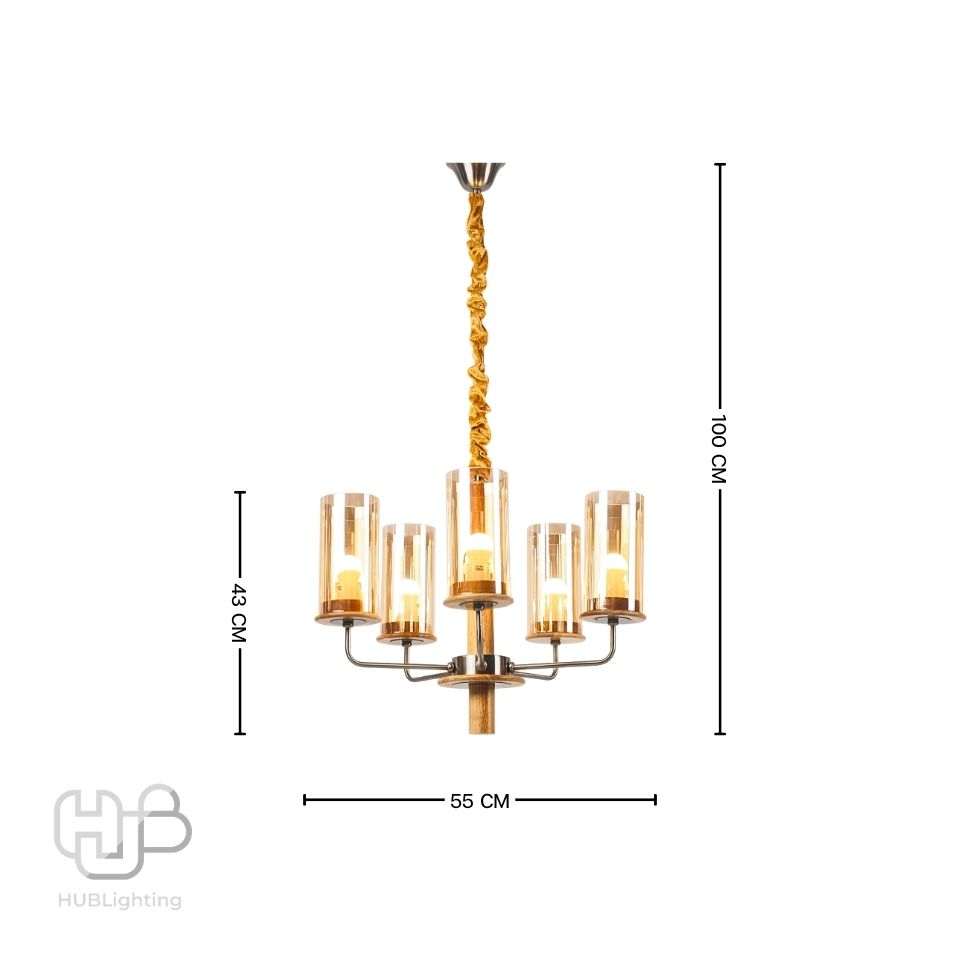 โคมไฟเพดาน PENDENT ช่อ BM2253-5 E27 HUB LIGHTING