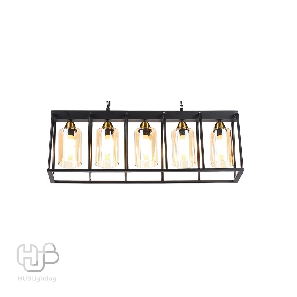 โคมไฟเพดาน PENDENT ช่อ 36153/5 BK E27 HUB LIGHTING