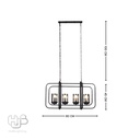 โคมไฟเพดาน PENDENT ช่อ 1102/4 BK HUB LIGHTING