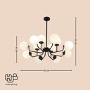 โคมไฟเพดาน PENDENT ช่อ 36113/8+4 BK HUB LIGHTING