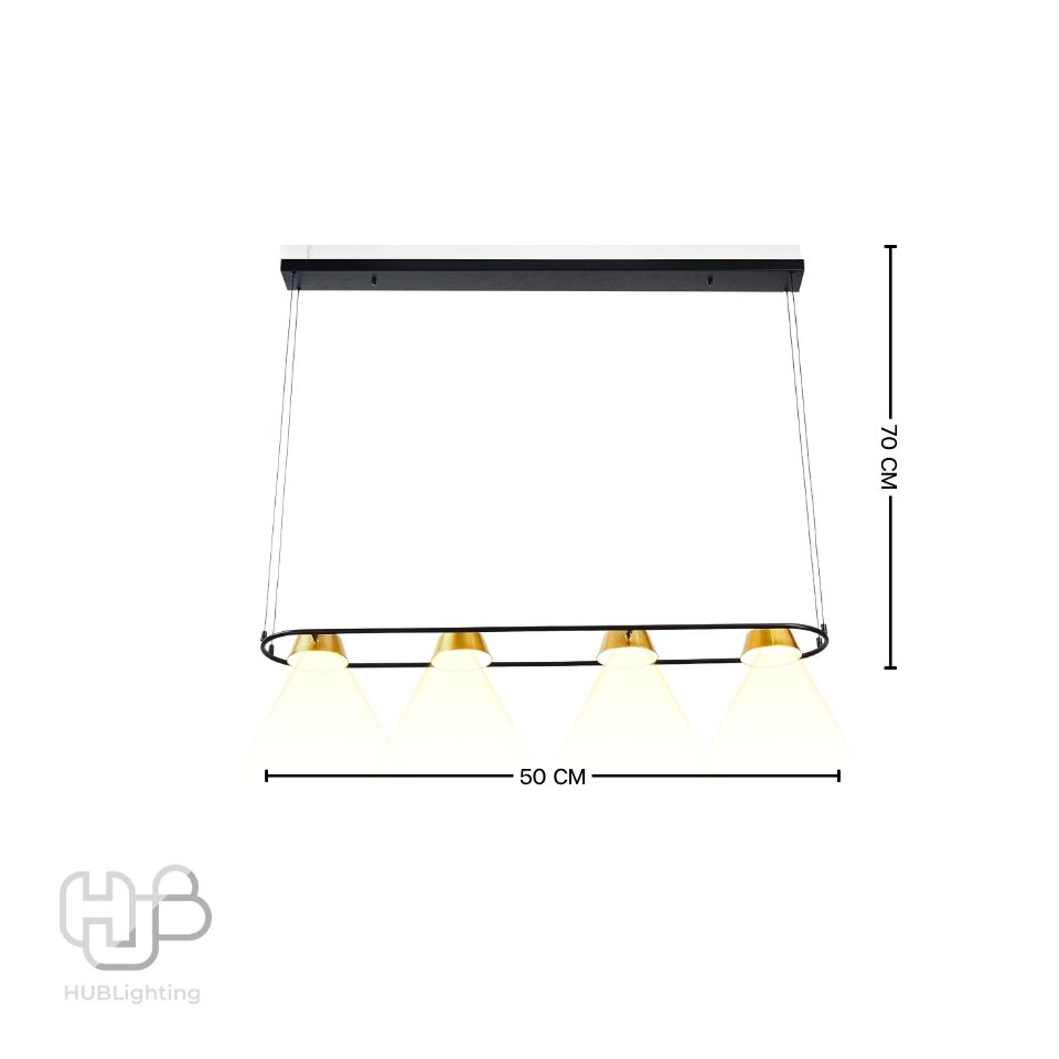 โคมไฟเพดาน PENDENT LED 82472 BK+GD HUB LIGHTING