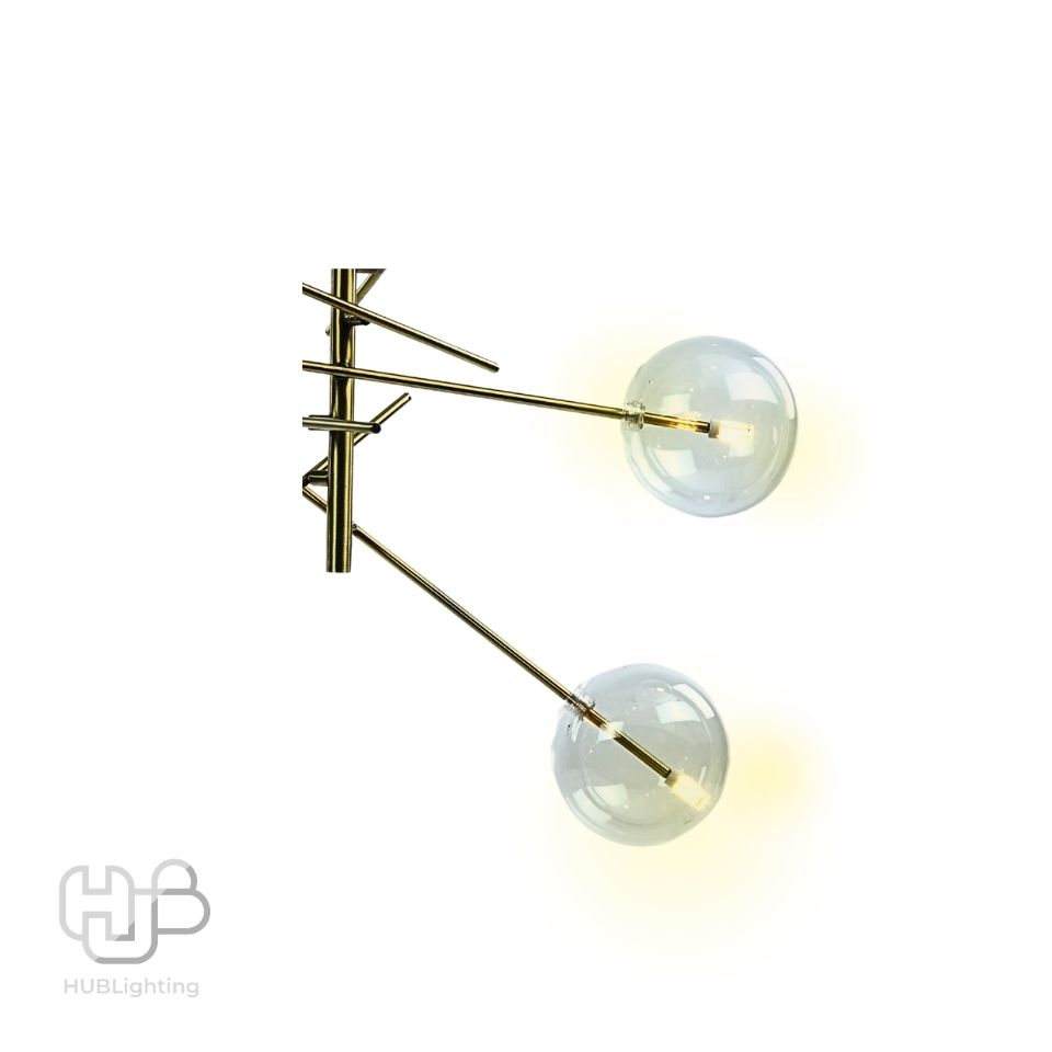 โคมไฟเพดาน PENDENT ช่อ D170517/6 AB+CLEAR GLASS G9 HUB LIGHTING