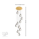 โคมไฟเพดาน PENDENT ช่อ 2053-10 GOLD HUB LIGHTING
