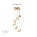 โคมไฟเพดาน PENDENT บันได FRAME 6x E27 ไม้ HUB LIGHTING