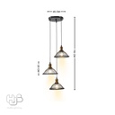 โคมไฟเพดาน PENDENT 3 ช่อ 1138-3 BK E27 HUB LIGHTING