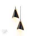 โคมไฟเพดาน PENDENT 3 ช่อ 7799/3 BK (180x250) E27 HUB LIGHTING