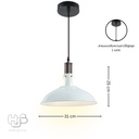 โคมไฟเพดาน PENDENT ช่อ 7932/1 WH (310x250) HUB LIGHTING