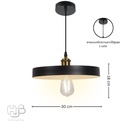 โคมไฟเพดาน PENDENT ช่อ 9410-1 BK (300x80) HUB LIGHTING