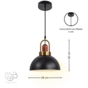 โคมไฟเพดาน PENDENT ช่อ 7462/1 BK (260x300) HUB LIGHTING
