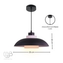 โคมไฟเพดาน PENDENT ช่อ 1041/1 BK (350x160) HUB LIGHTING