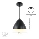 โคมไฟเพดาน PENDENT ช่อ 7463/1 BK (320x240) HUB LIGHTING