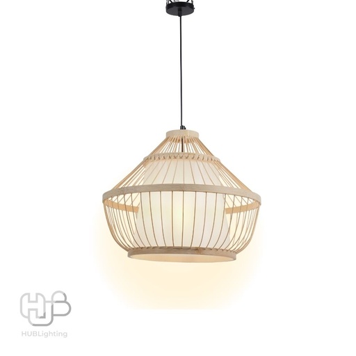 [DWCE0117] โคมไฟเพดาน PENDENT เดี่ยว C-7122 BAMBOO E27 ไม้ HUB LIGHTING