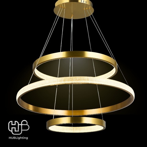 [DWCE0222] โคมไฟเพดาน PENDENT LED D230224/3A BRASS+CLEAR (400+600+800) HUB LIGHTING