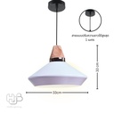 โคมไฟเพดาน PENDENT ช่อ 7454-1 WH (330x330) HUB LIGHTING