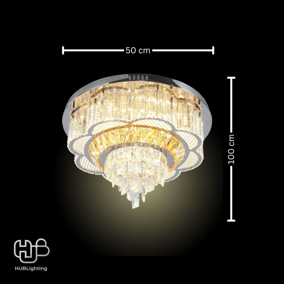 โคมไฟเพดาน CEILING คริสตัล 30054-500 กลม HUB LIGHTING