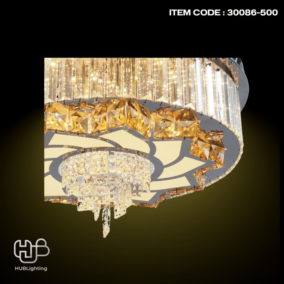 โคมไฟเพดาน CEILING คริสตัล 30086-500 กลม HUB LIGHTING