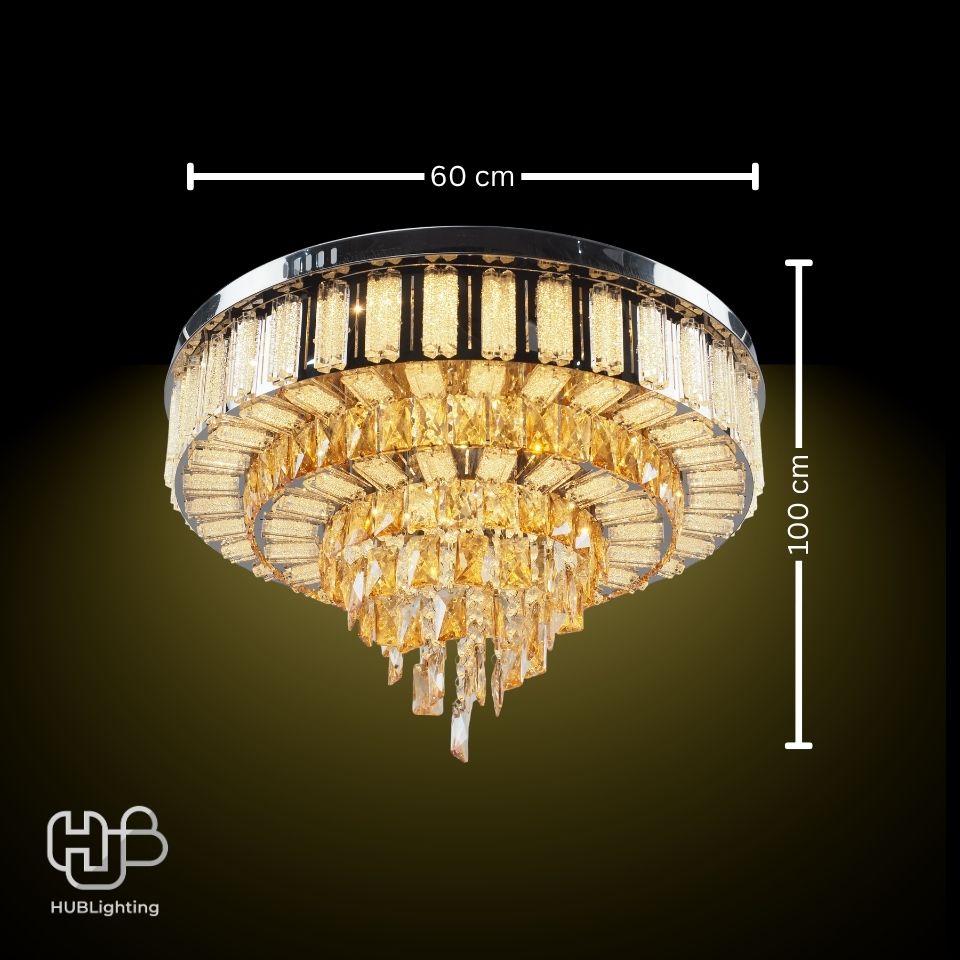 โคมไฟเพดาน CEILING คริสตัล 38032-600 กลม HUB LIGHTING