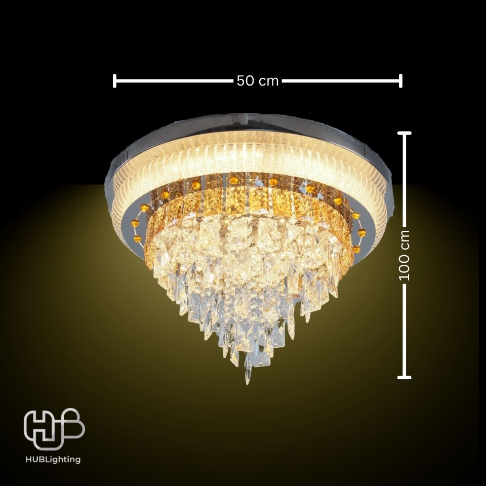 โคมไฟเพดาน CEILING คริสตัล 31014-500 กลม HUB LIGHTING