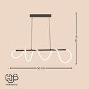 โคมไฟเพดาน PENDENT LED 66184-1.2BK ขาว Warmwhite 3000K HUB LIGHTING