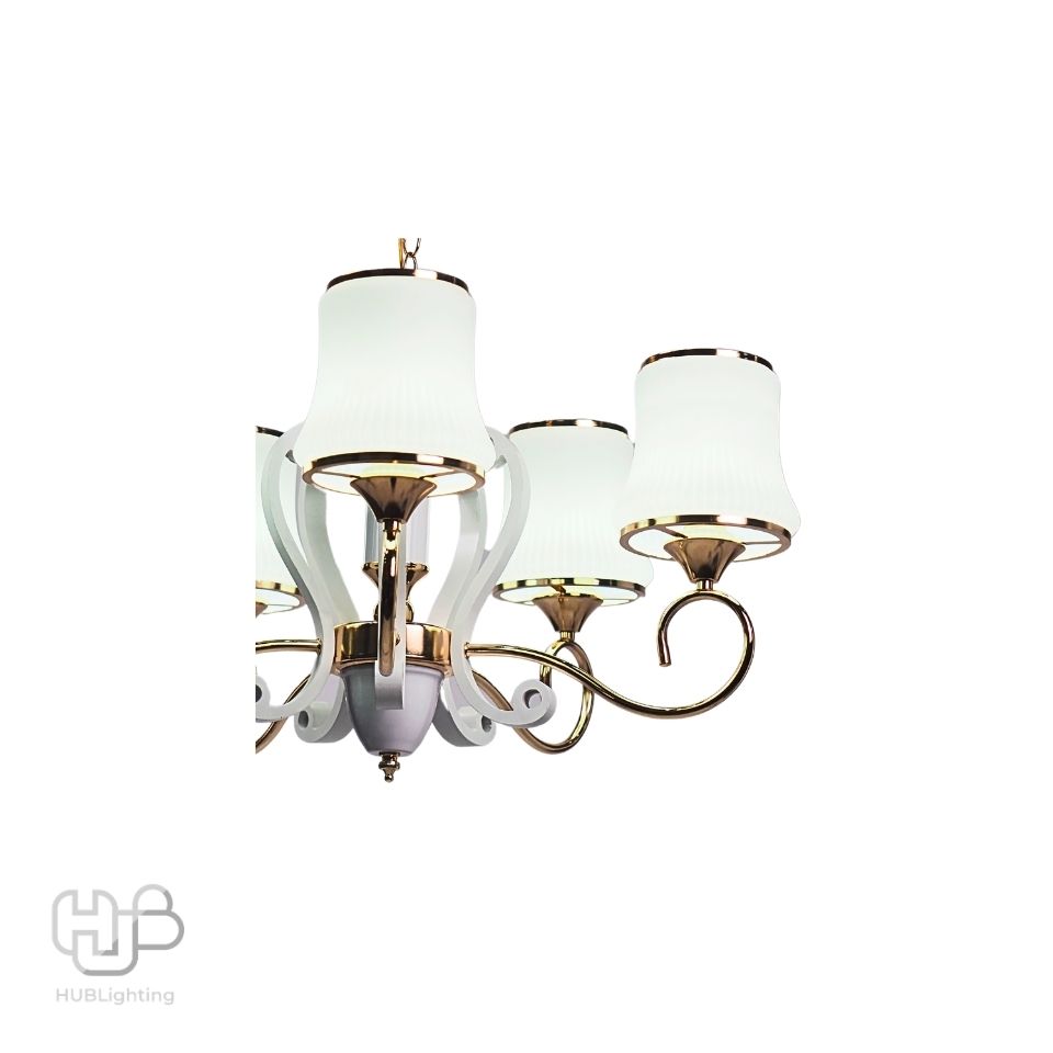 โคมไฟเพดาน PENDENT ช่อ 7901A/5 FGD+WT E27 HUB LIGHTING