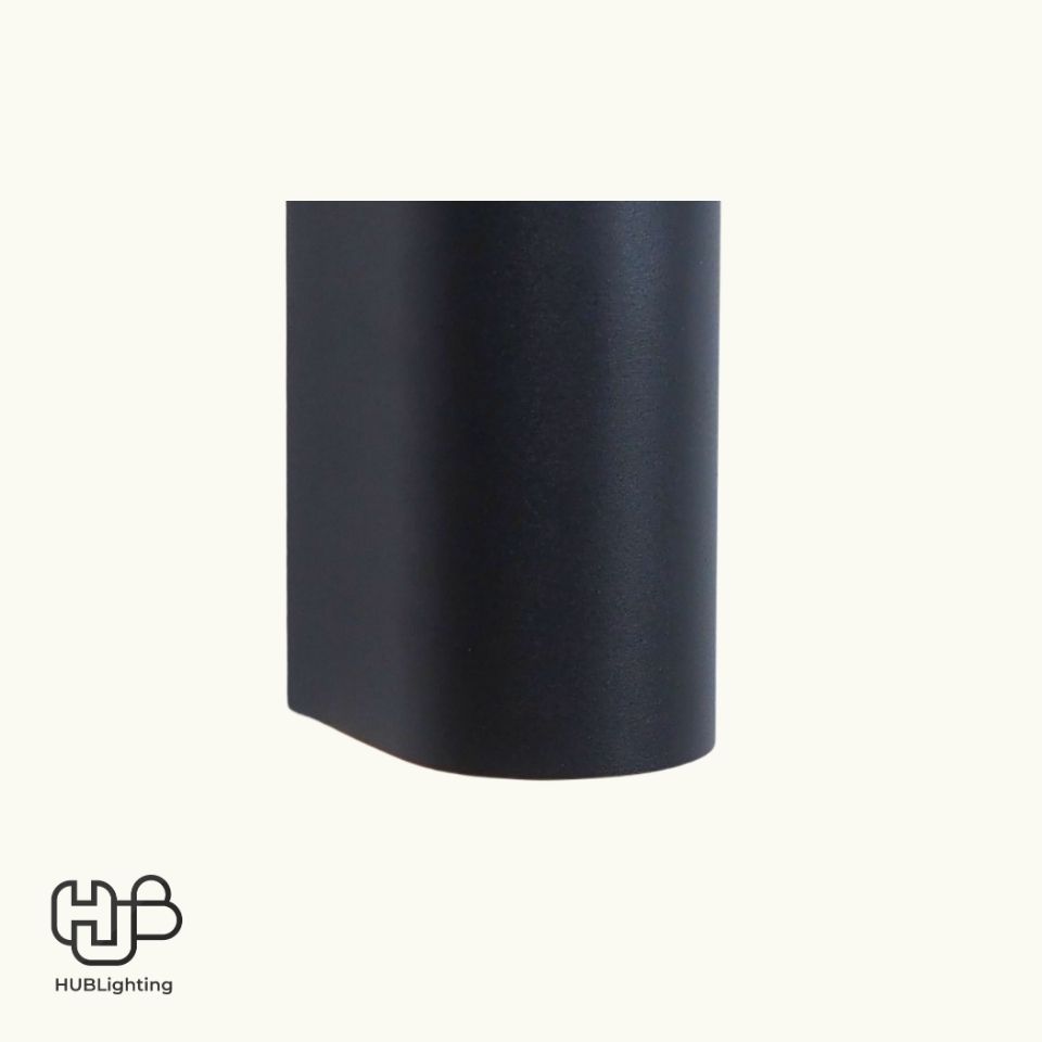 โคมไฟผนังภายนอก 1001BK  ดำ 2x GU10 HUB LIGHTING