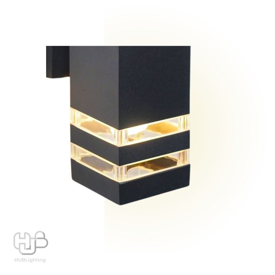 โคมไฟผนังภายนอก A2406 BK ดำ HUB LIGHTING