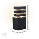 โคมไฟผนังภายนอก A2603 BK ดำ HUB LIGHTING