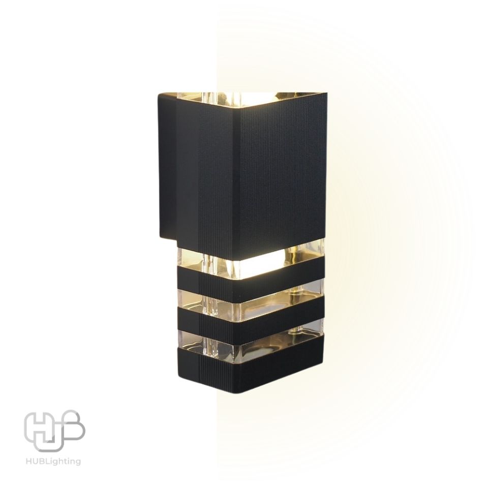 โคมไฟผนังภายนอก A2604 BK ดำ HUB LIGHTING