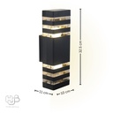 โคมไฟผนังภายนอก A2604 BK ดำ HUB LIGHTING
