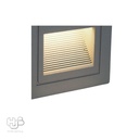 โคมไฟผนัง STEP LIGHT ฝัง B1155 GY (86x86) เทา Warmwhite 3000K HUB LIGHTING