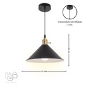 โคมไฟเพดาน PENDENT ช่อ 7942/1 BK (250x150) HUB LIGHTING