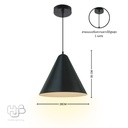 โคมไฟเพดาน PENDENT ช่อ 1002/1 BK (350x280) HUB LIGHTING