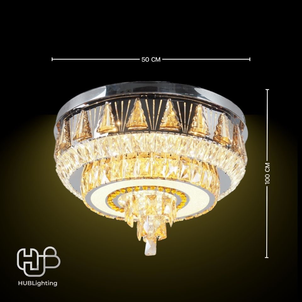 โคมไฟเพดาน CEILING คริสตัล 61270-500 กลม HUB LIGHTING