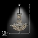 โคมไฟเพดาน CHANDELIER คริสตัล JYP934CH-D60 เงิน 14x E14 HUB LIGHTING