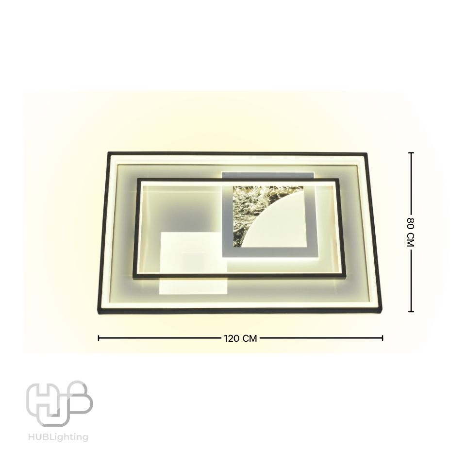 โคมไฟเพดาน CEILING LED 9512 RECTANGLE (1200x800) HUB LIGHTING